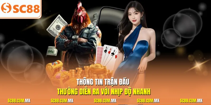 Thông tin trận đấu thường diễn ra với nhịp độ nhanh